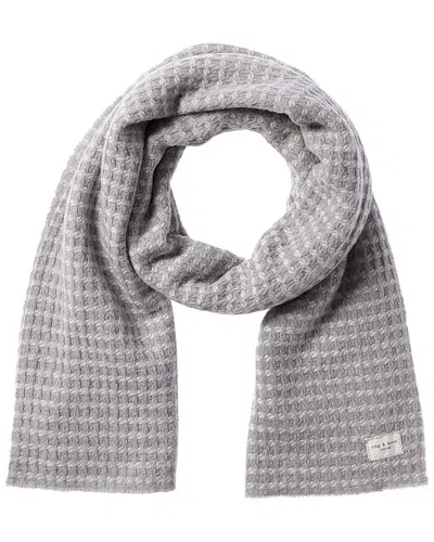Rag & Bone Joni Waffle Wool Scarf In Grey