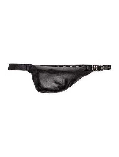 Pre-owned Rag & Bone Leather Belt Bag In Black
