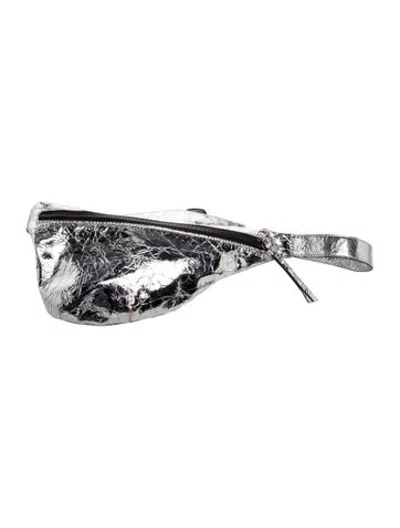 Pre-owned Rag & Bone Leather Belt Bag In Metallic/silver