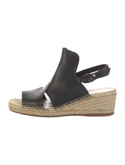Pre-owned Rag & Bone Leather Espadrilles In Black