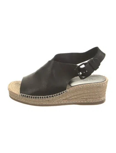 Pre-owned Rag & Bone Leather Espadrilles In Black/neutrals