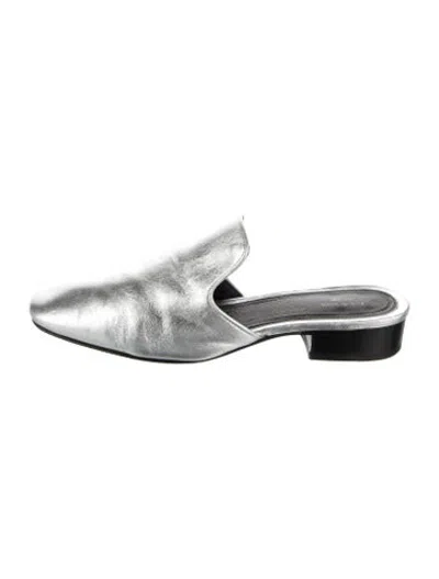 Pre-owned Rag & Bone Leather Mules In Silver