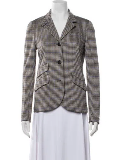 Pre-owned Rag & Bone Plaid Print Blazer In Multicolor