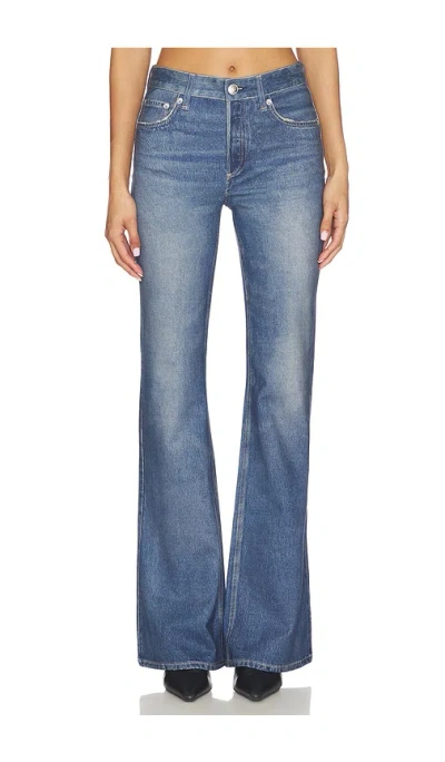 Rag & Bone Rb Miramar Ponte Dahlia Mid Rise Flare Jeans In Cosmo