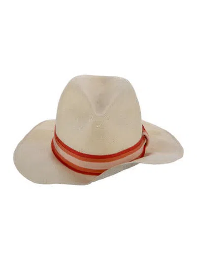 Pre-owned Rag & Bone Straw Panama Hat In Neutrals