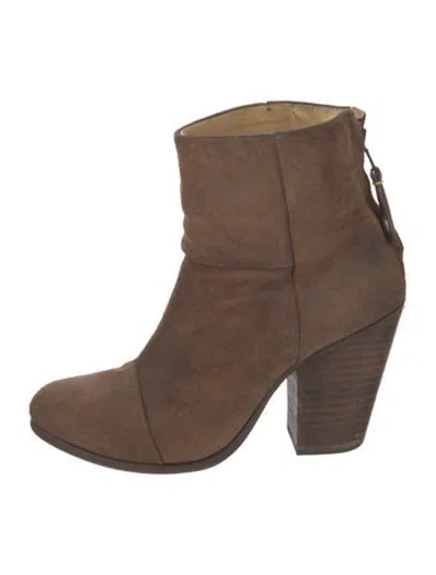 Pre-owned Rag & Bone Suede Boots In Brown
