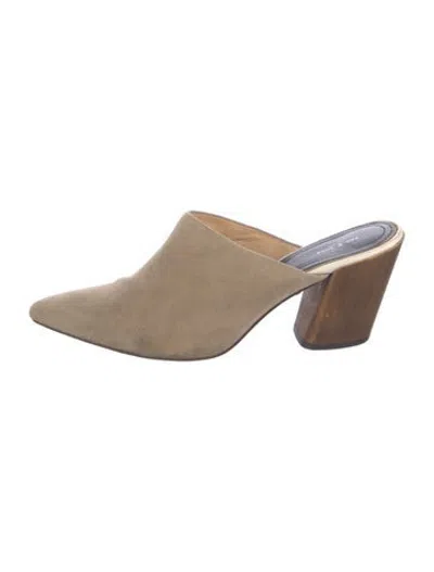 Pre-owned Rag & Bone Suede Mules In Neutrals