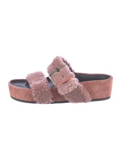 Pre-owned Rag & Bone Suede Slides In Pink