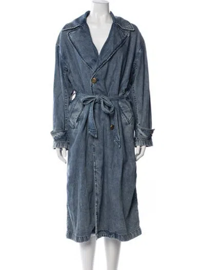 Pre-owned Rag & Bone Trench Coat In Blue