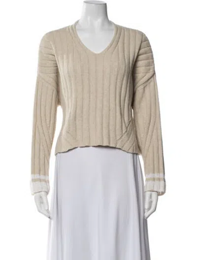 Pre-owned Rag & Bone V-neck Sweater In Neutrals