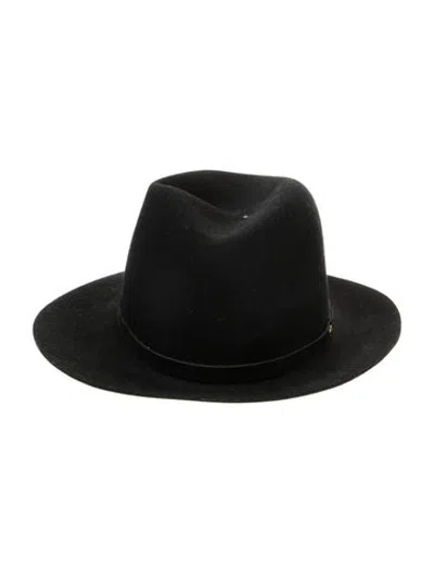 Pre-owned Rag & Bone Wool Fedora Hat In Black