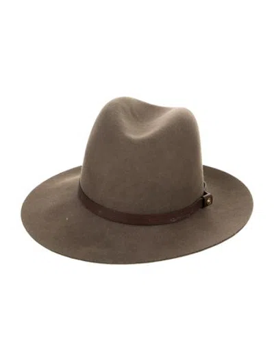Pre-owned Rag & Bone Wool Fedora Hat In Brown