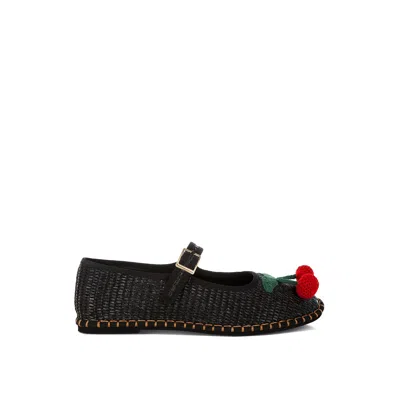Rag & Co Women's Brunch Date Cherry Accent Mary Jane Flats In Black By
