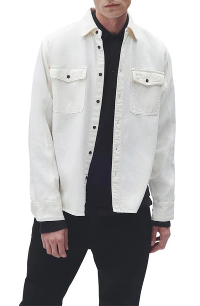 Rag & Bone Jack Engineered Denim Button-up Shirt In Ecru