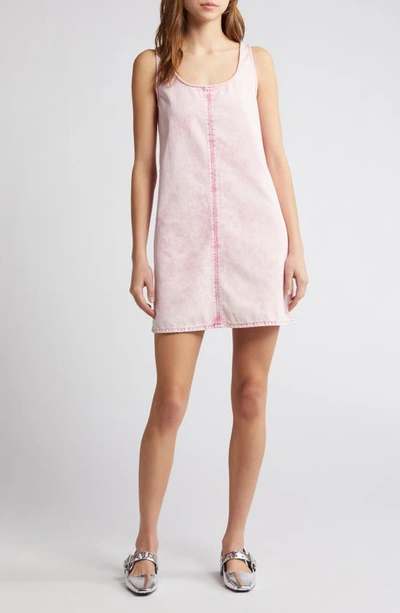 Rag & Bone Kimmie Sleeveless Denim Dress In Pinkacid