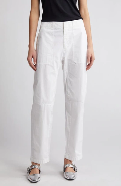 Rag & Bone Leyton Cotton Workwear Pants In White