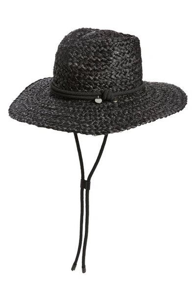 Rag & Bone Raffia Straw Hat In Black