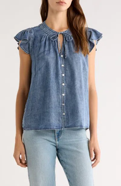 Rails Aviva Chambray Button-up Shirt In Blue