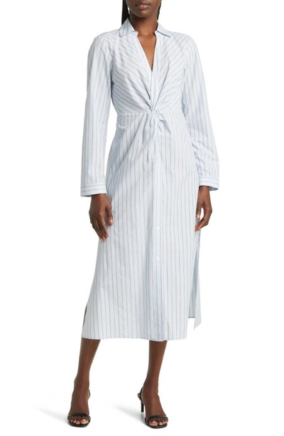 Rails Irie Stripe Long Sleeve Cotton Blend Midi Shirtdress In Hampton Stripe