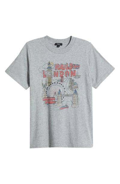 Rails London Relaxed Fit Graphic T-shirt In Grey
