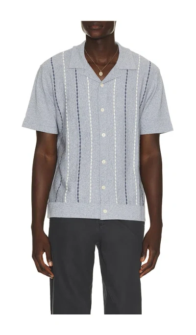 Rails Richie Short Sleeve Shirt In White Sky Navy
