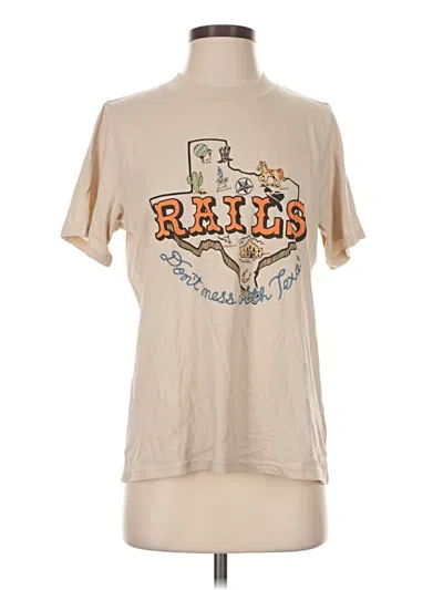Pre-owned Rails Short Sleeve T-shirt In Tan