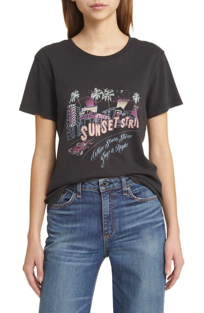 Rails The Classic Sunset Strip Graphic T-shirt In Black