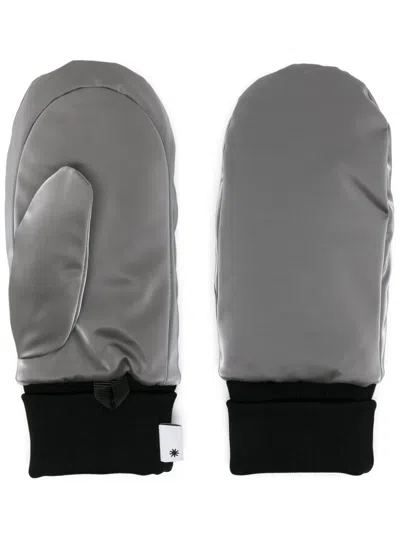 Rains Alta Puffer Mittens In Silver