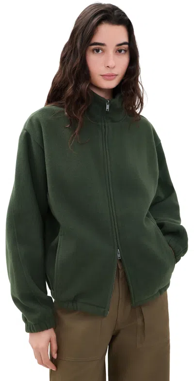 Rains Fleece Zip Jacket Green
