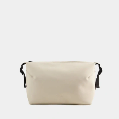 Rains Hilo Wash Bag  -  - Synthetic - White In Beige