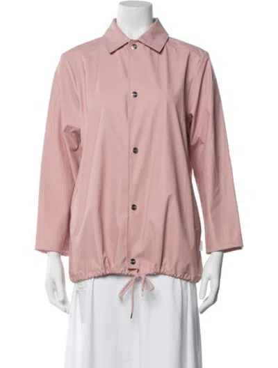 Pre-owned Rains Jacket In Pink