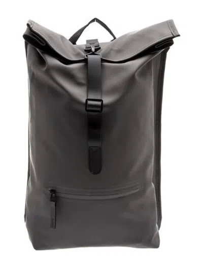 Pre-owned Rains Rubber Backpack In Grey
