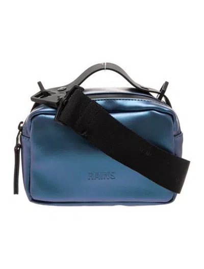 Pre-owned Rains Rubber Crossbody Bag In Blue