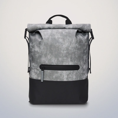 Rains Trail Rolltop Backpack In Distressed Grey