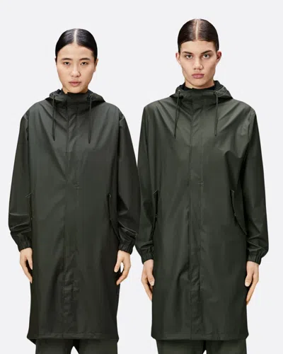 Rains Unisex Fishtail Parka In Green