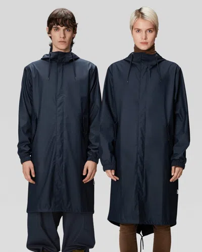 Rains Unisex Fishtail Parka In Blue