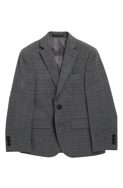 Ralph Lauren Kids' Plaid Blazer Jacket In Grey