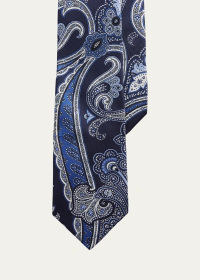 Ralph Lauren Men's Tonal Paisley Tie In Blue