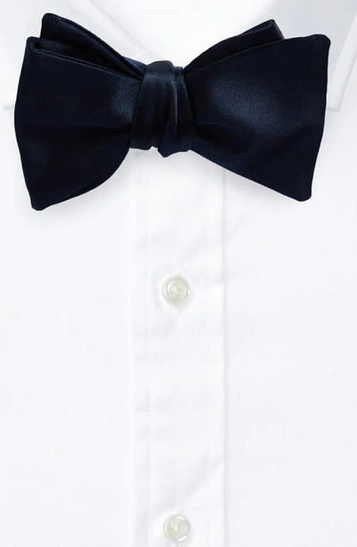 Ralph Lauren Silk Bow Tie In Dark Navy