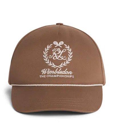 Ralph Lauren Purple Label X Wimbledon Silk Baseball Cap In Black
