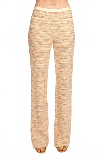 Ramy Brook Kayla Straight Leg Pants In Orange Tweed In Brown