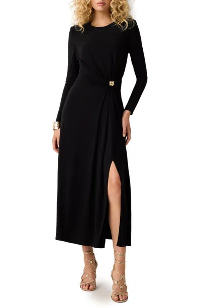 Ramy Brook Piper Long Sleeve Maxi Dress In Black