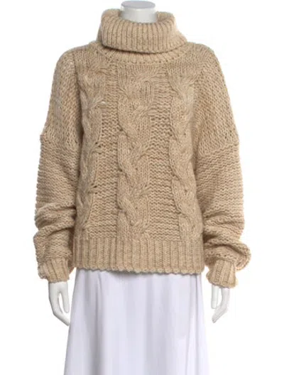 Pre-owned Ramy Brook Turtleneck Sweater In Neutrals