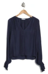 Ramy Brook Villa Long Sleeve Top In Spring Navy