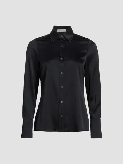 Ramy Brook Women's Victoria Satin Shirt In Black