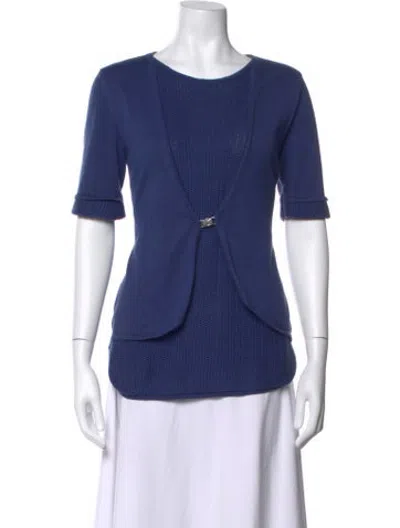 Pre-owned Rani Arabella Open Front Sweater In Blue