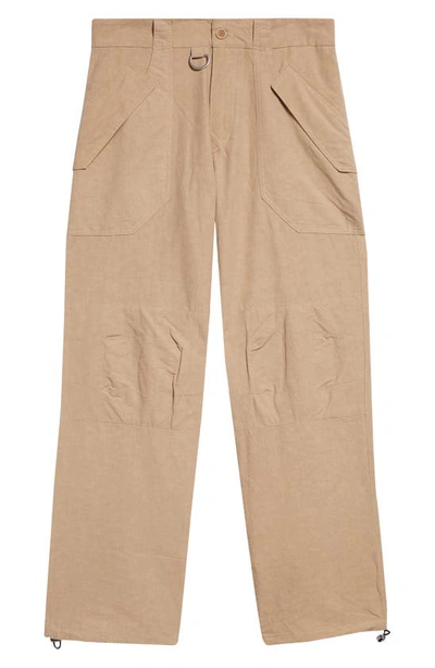 Ranra Stymir Cotton Blend Utility Pants In Beige