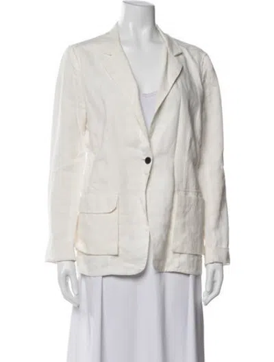 Pre-owned Raquel Allegra Linen Blazer In Neutrals