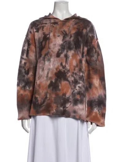Pre-owned Raquel Allegra Tie-dye Print Crew Neck Sweater In Multicolor