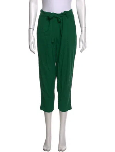 Pre-owned Raquel Allegra Wide Leg Pants In Green